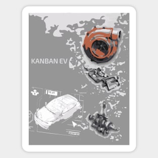 Kanban EV - Board Games Design - Movie Poster Style - Board Game Art Sticker